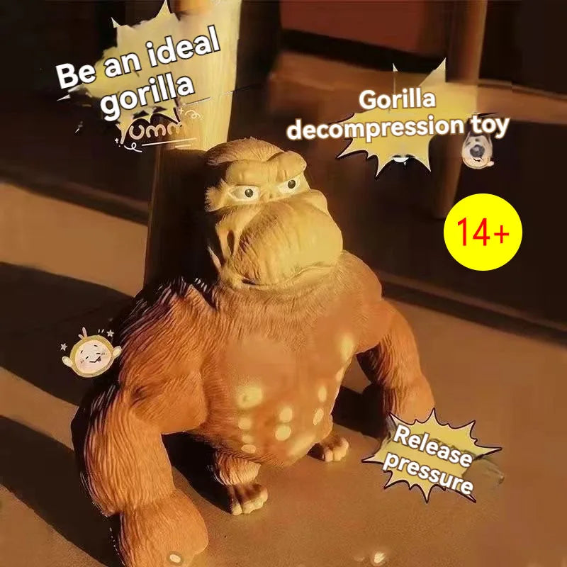 Fashion Antistress Gorilla Funny Gorilla Decompression Toy Doll Decompression Creative Toy Indestructible Soft Gorilla Statue